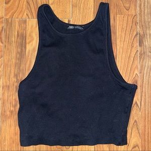 Zara Black Tank Crop shirt